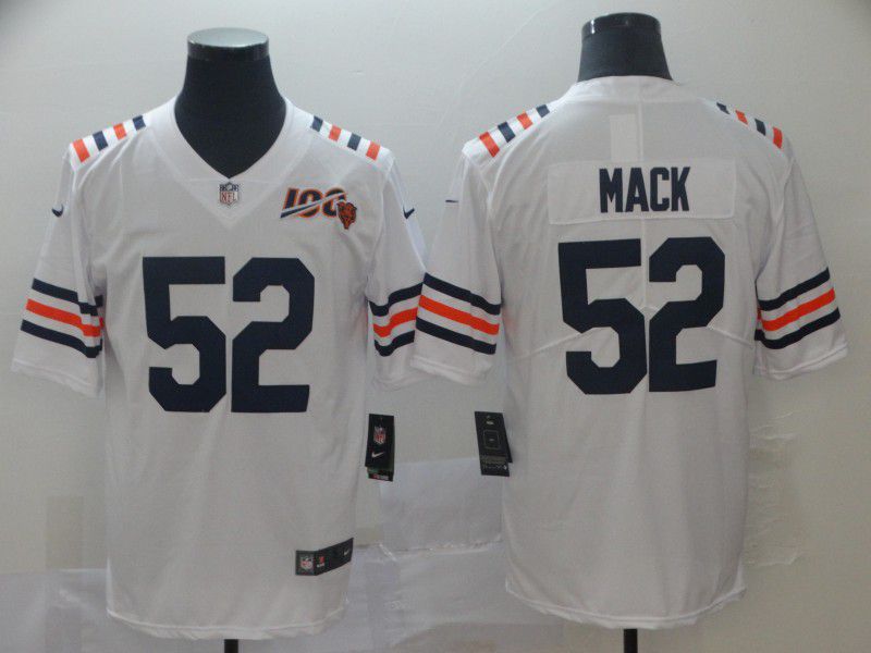 Men Chicago Bears #52 Mack White 100th Anniversary Nike Vapor Untouchable Player NFL Jerseys->chicago bears->NFL Jersey